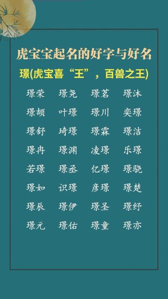 屬虎寶寶取名(有哪些獨特的創意名字可以參考)