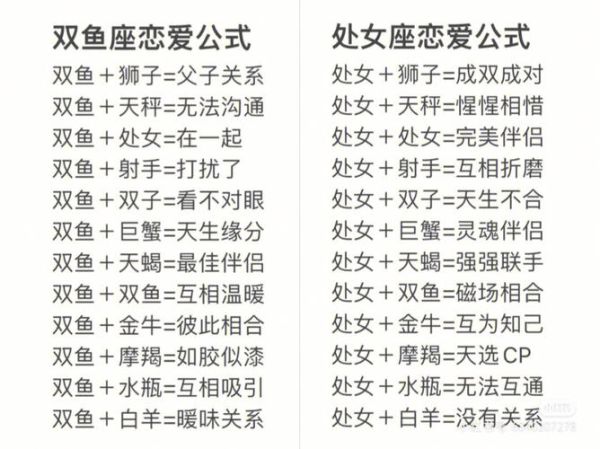 星座大全配對列表(星座大全配對列表告訴你)