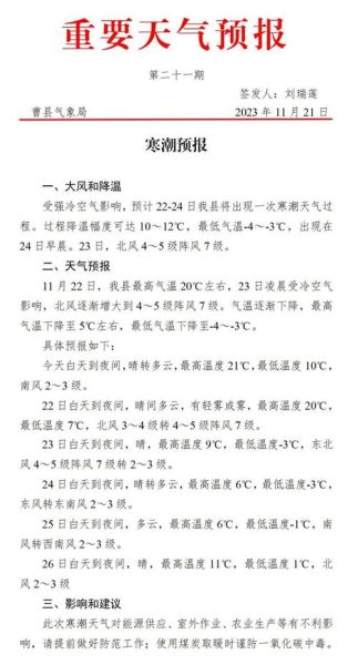 曹縣今天天氣預報(是短袖還是長袖)